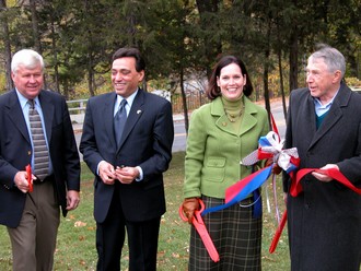 Congresswoman Betty McCollum with Mark Moeller, President of R.F. Moeller Jewelers, Ramsey County Commissioner Rafael Ortega and Congressman Martin Sabo.